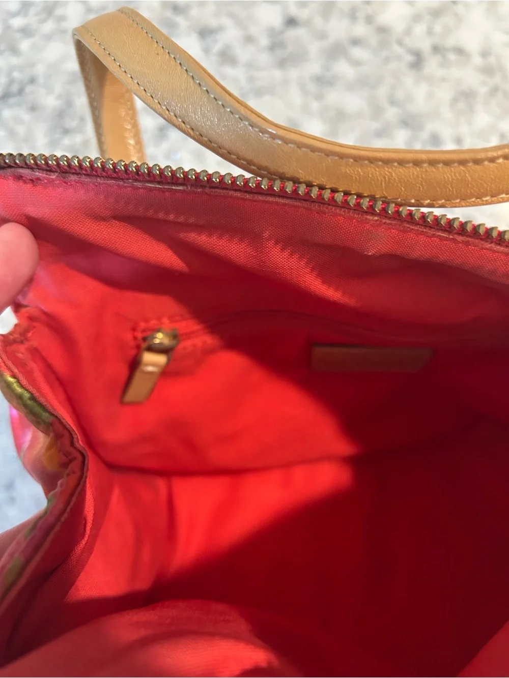 Kate Spade Floral Print Canvas Tote Bag in Red and Orange